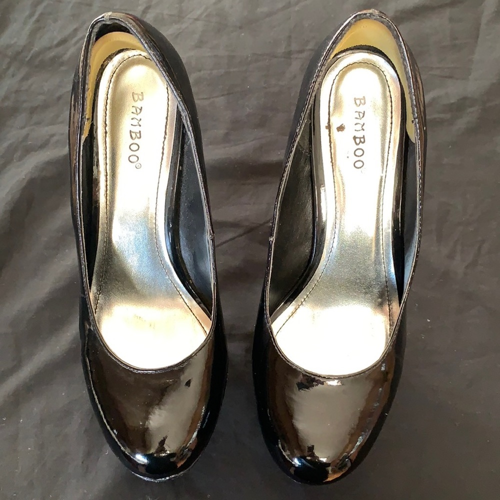 Bamboo platform heels